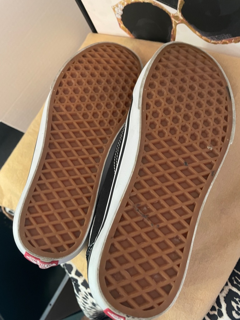 Vans Black & White Low-Top Skate Sneakers - Picture 11 of 12